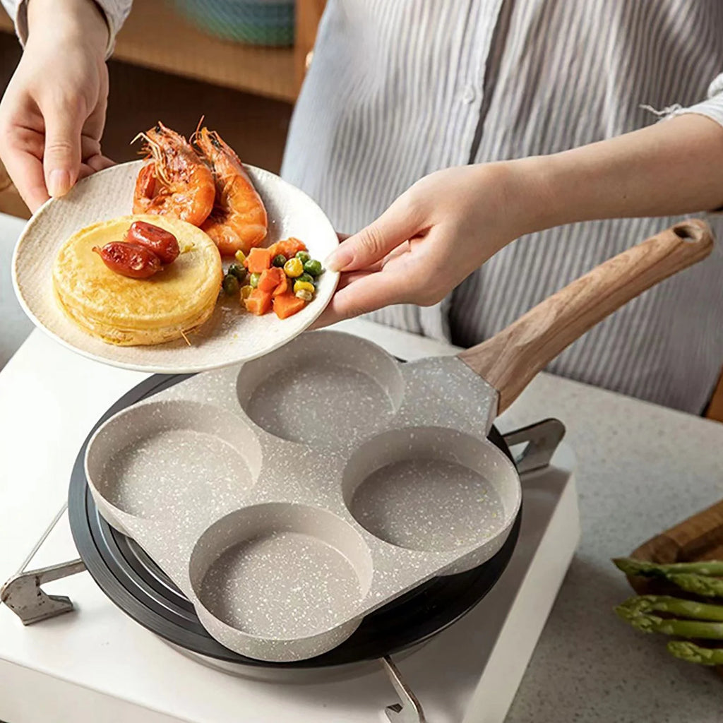 4 Holes Nonstick Egg Pancake Pan Skillet O2504