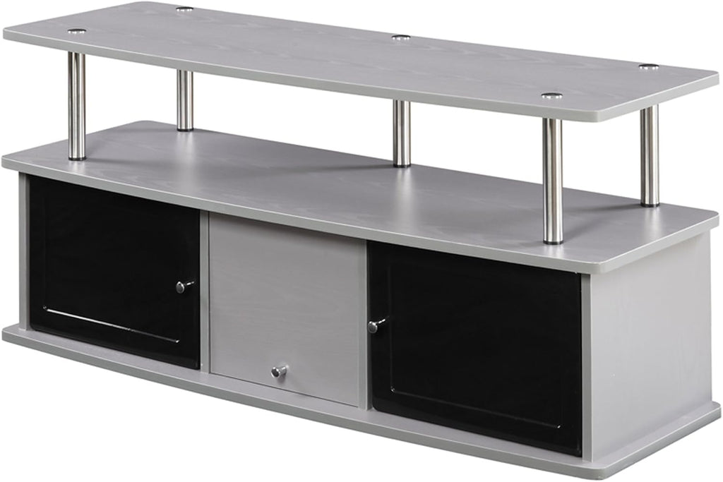 Dark Espresso TV Stand with 3 Cabinets N312