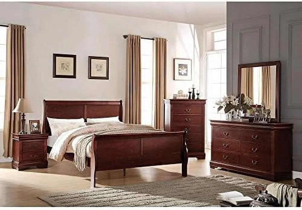 Small Wooden Nightstand with 2 Drawers P661