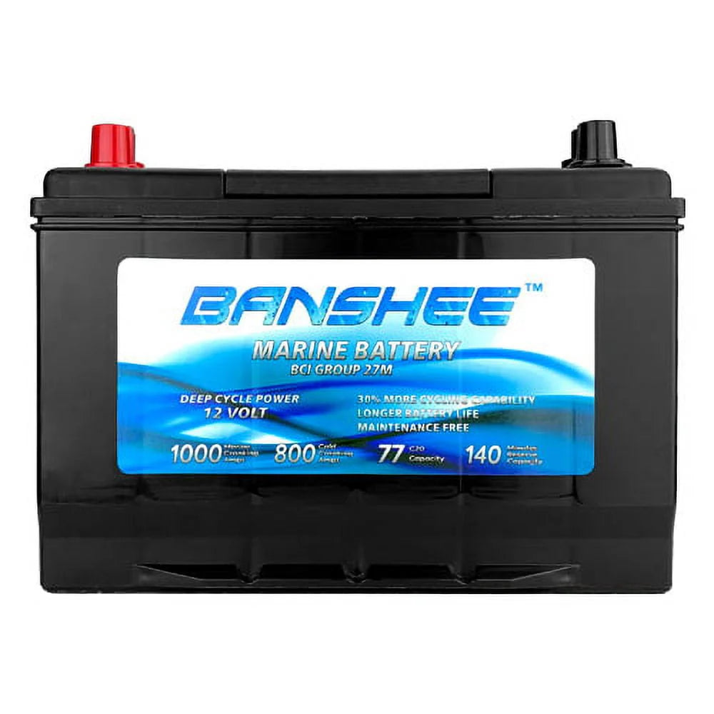 12V 77Ah Deep Cycle Marine Battery Group Size 27 U1965