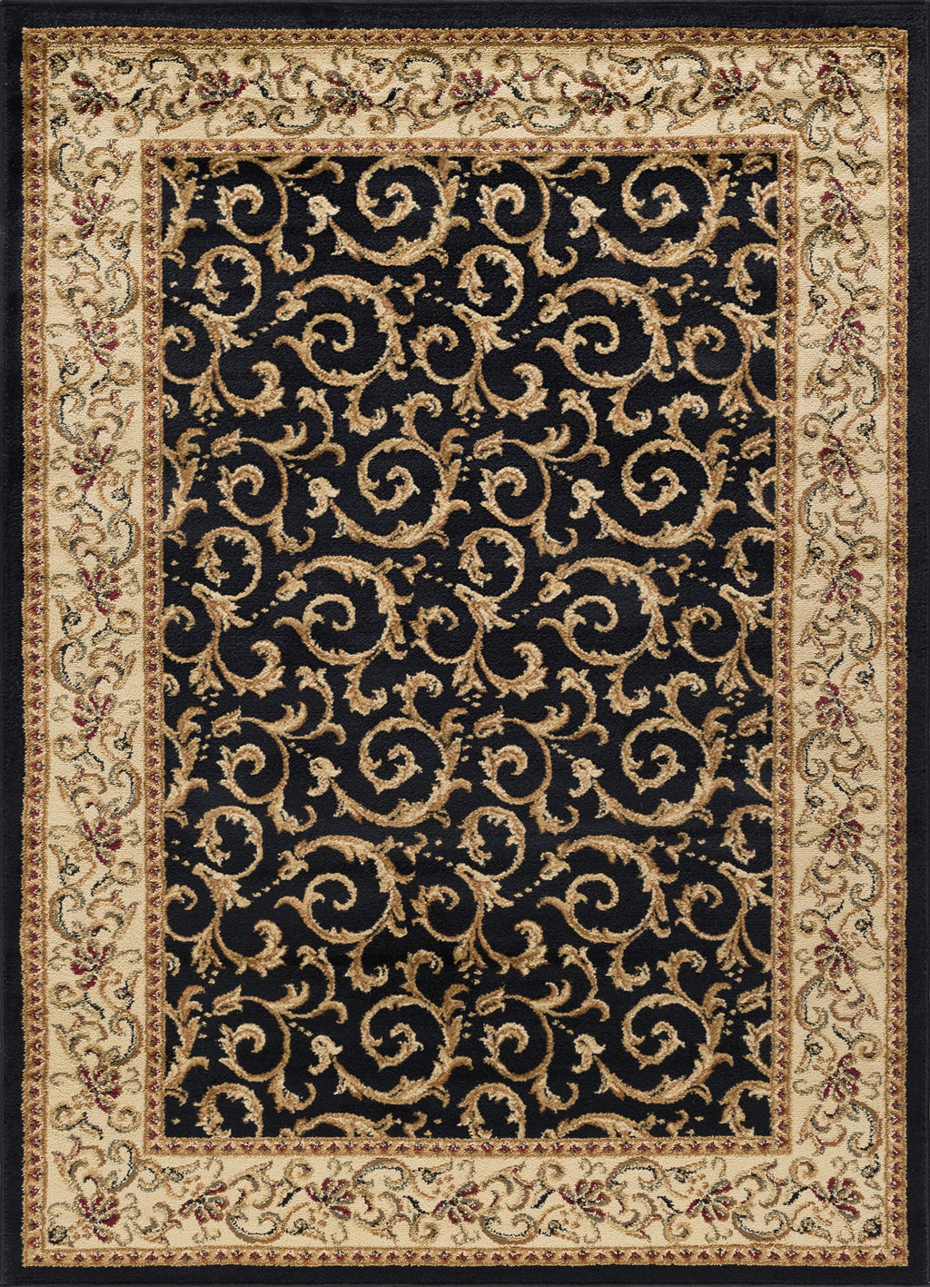 Black 8x10 Transitional Area Rug B2056