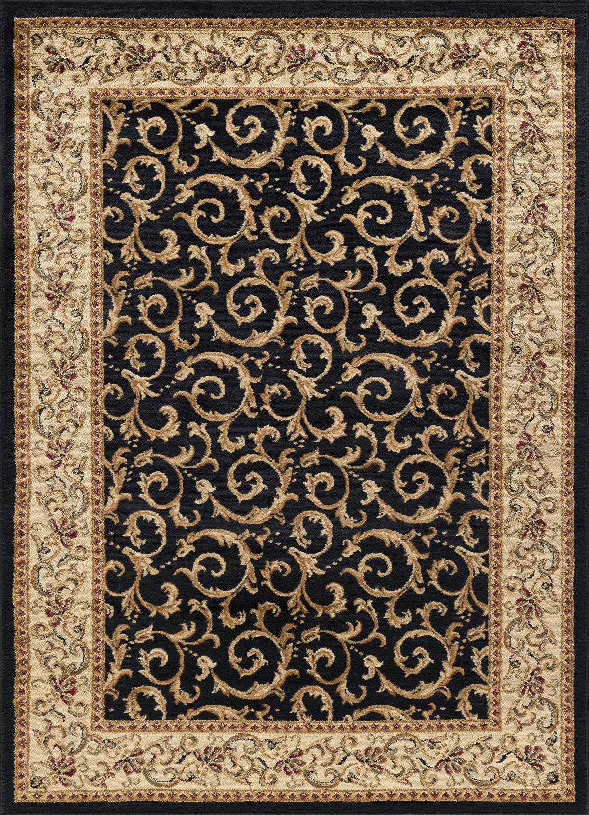 Black 8x10 Transitional Area Rug B2056
