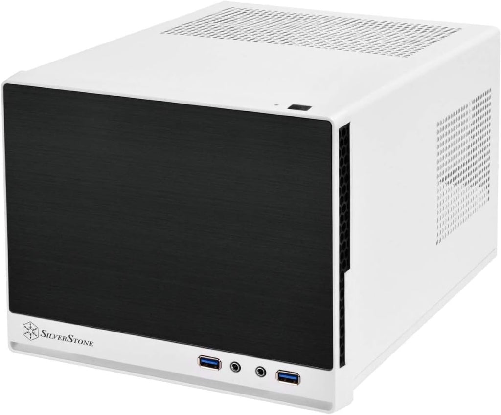 Black Ultra Compact Mini-ITX Computer Case with Mesh Front Panel I7937