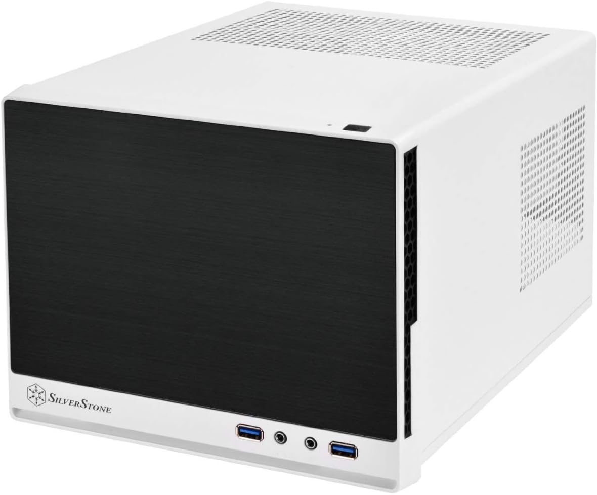 Black Ultra Compact Mini-ITX Computer Case with Mesh Front Panel I7937