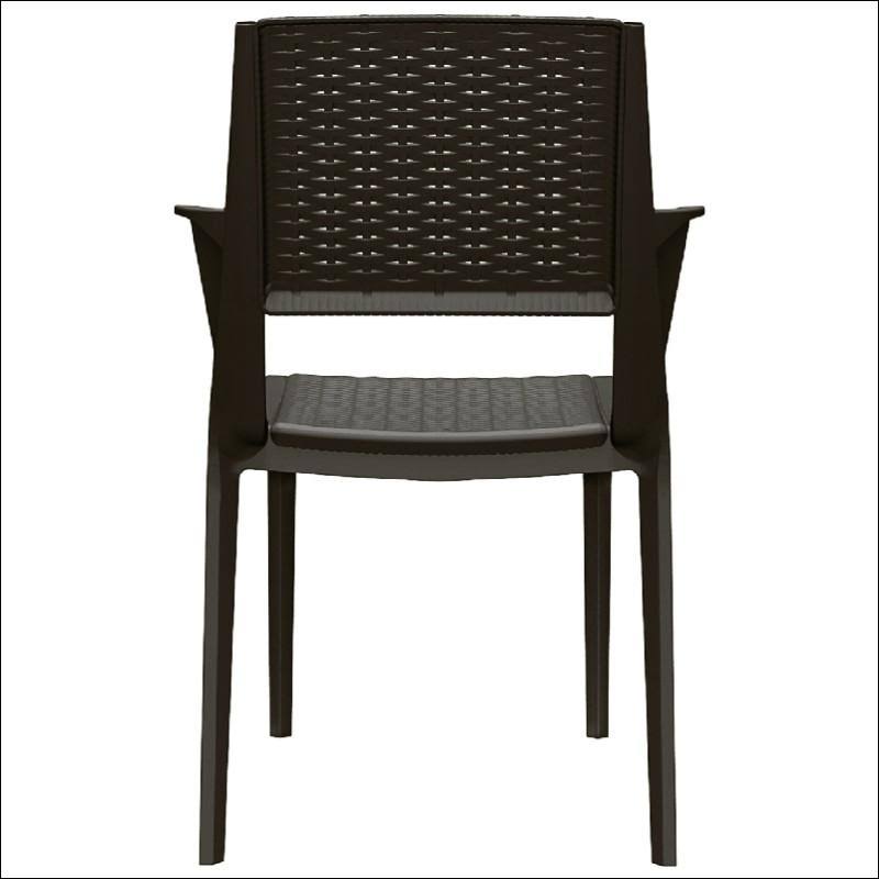 Brown Resin Dining Arm Chair Z2083