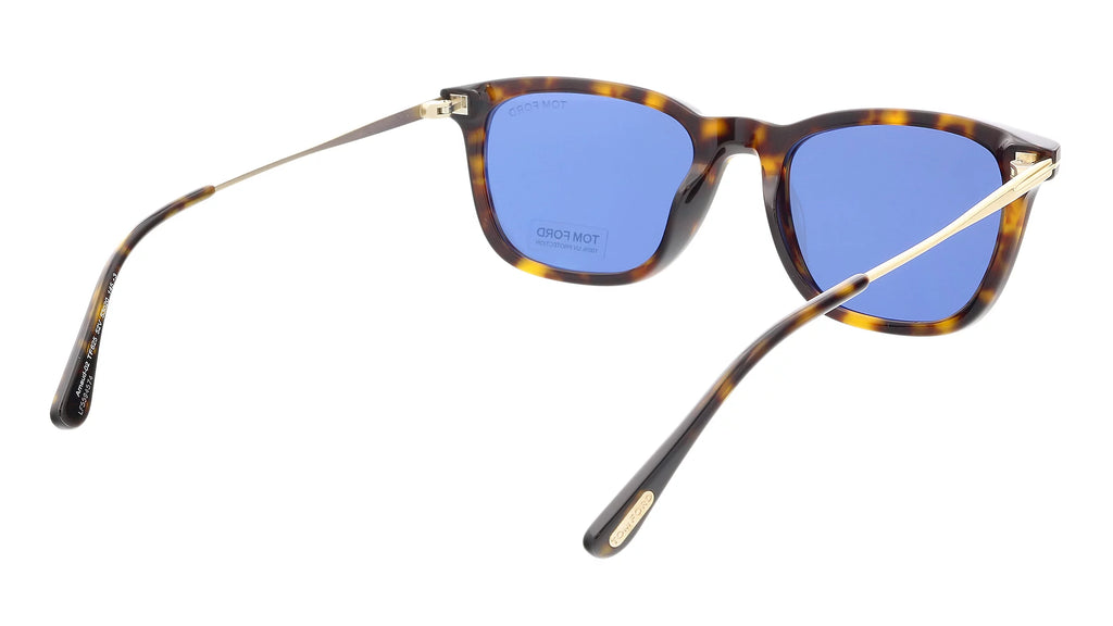 Dark Havana Rose Gold Blue 53 mm Sunglasses K515