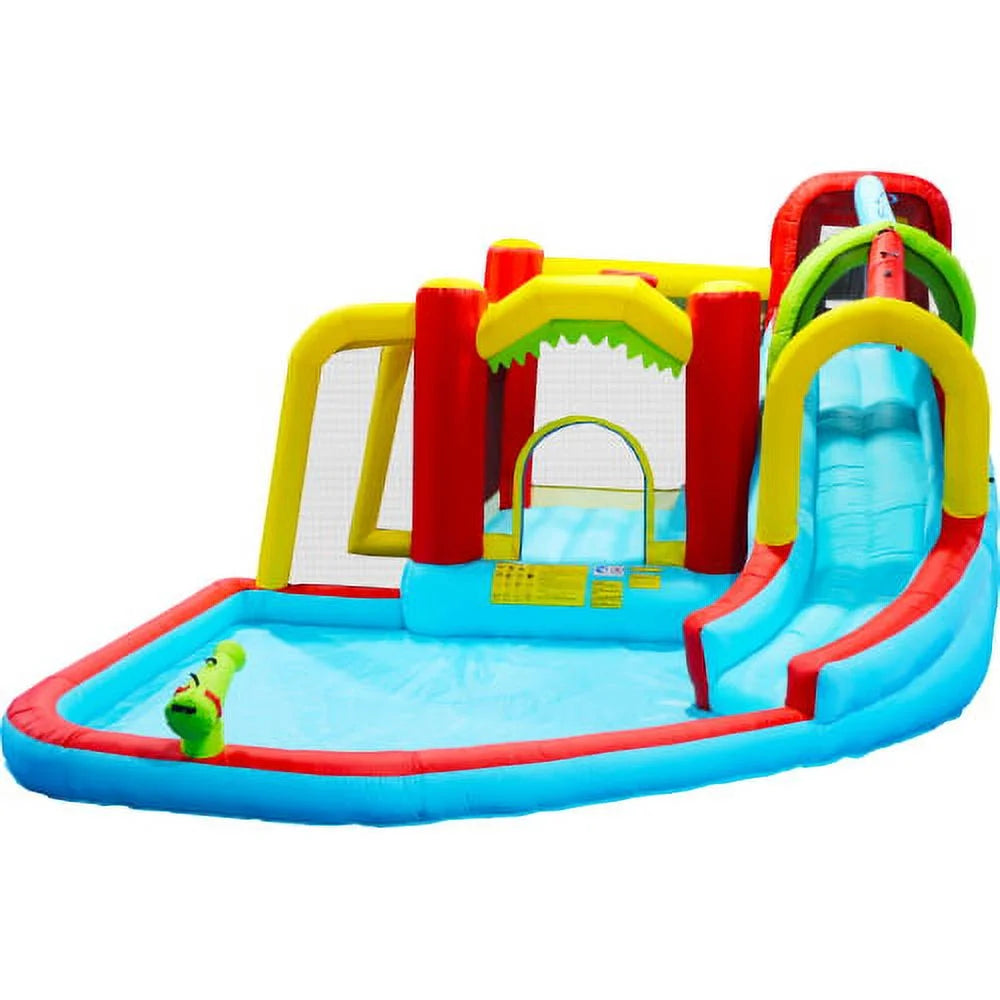 7 in 1 Inflatable Water Park Bouncer with Splash Pool I488