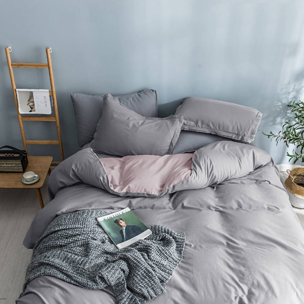 King Garment Washed Cotton Duvet Cover Set F7646