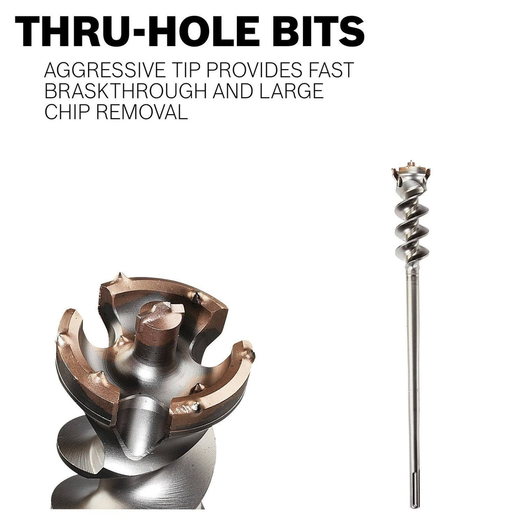 SDS Max Core Bit with Shank, 3 9/16 In, 12 L Q22192