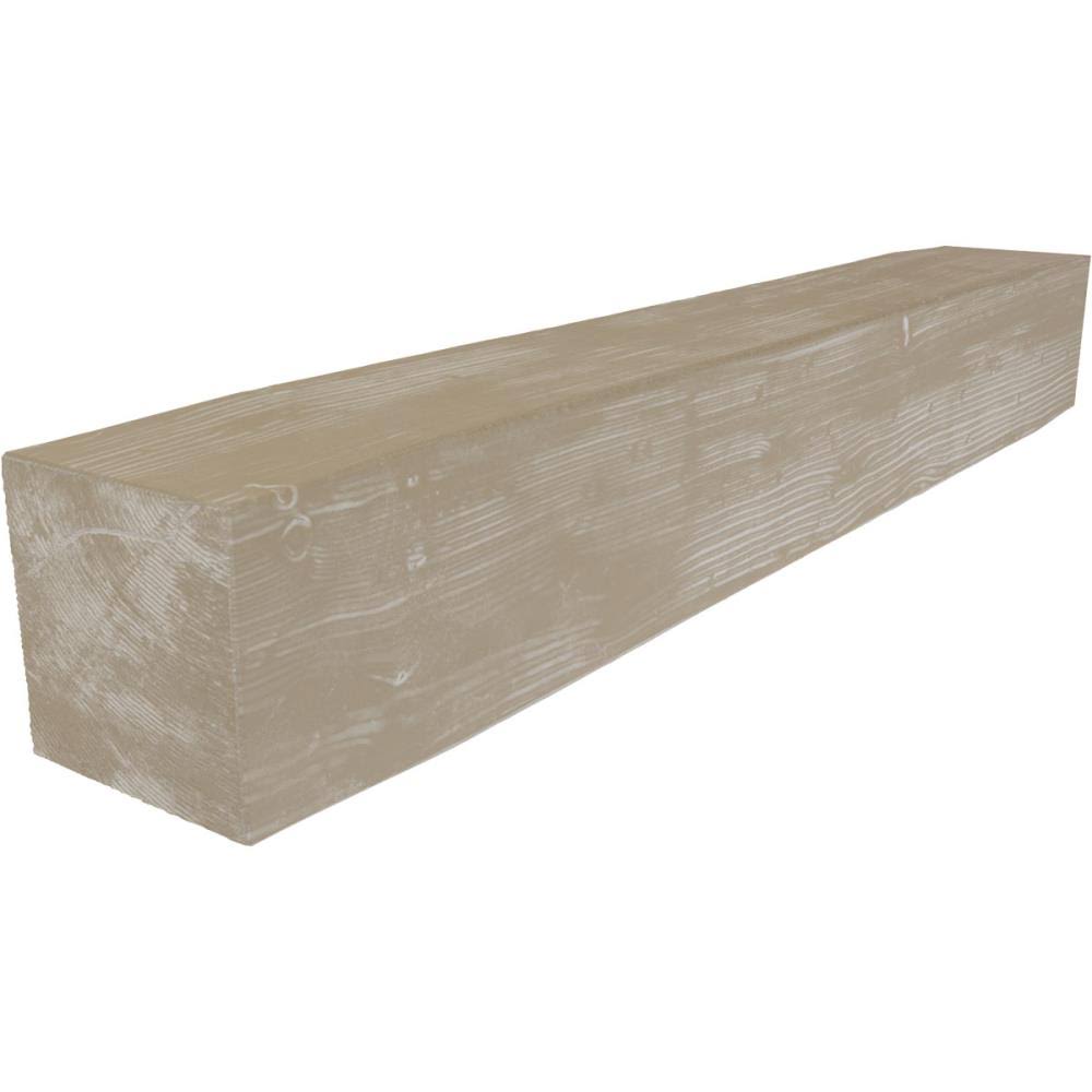 White Washed Faux Wood Fireplace Mantel B494