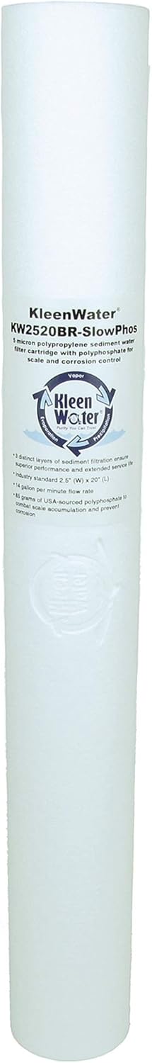 5 Micron Polyphospate Water Filter Replacement Cartridges, Set of 4 M349
