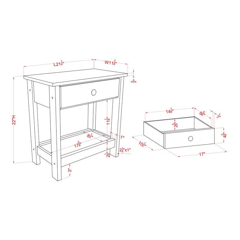 3-Piece Wood Coffee Table Set in Gray H304573