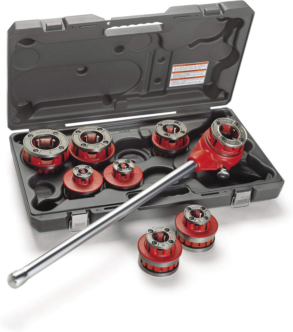 Ratchet Threader Set, 1/2-Inch to 1-1/4-Inch NPT Pipe Threading Dies and Manual Ratcheting Pipe Threader with Carrying Case U712091