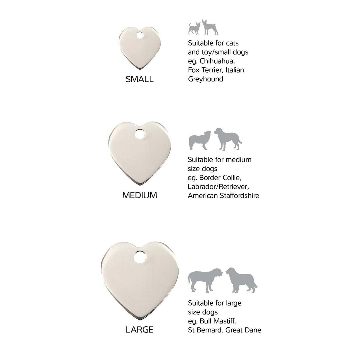 Heart Pet ID Dog Tags C427