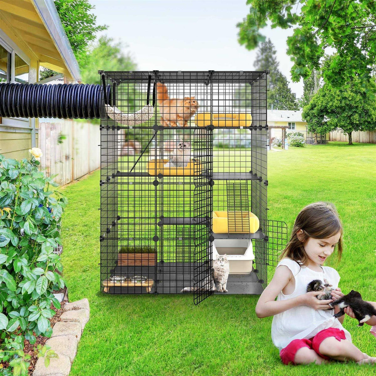 4 Tier Cat Hammock Cat Enclosure N228