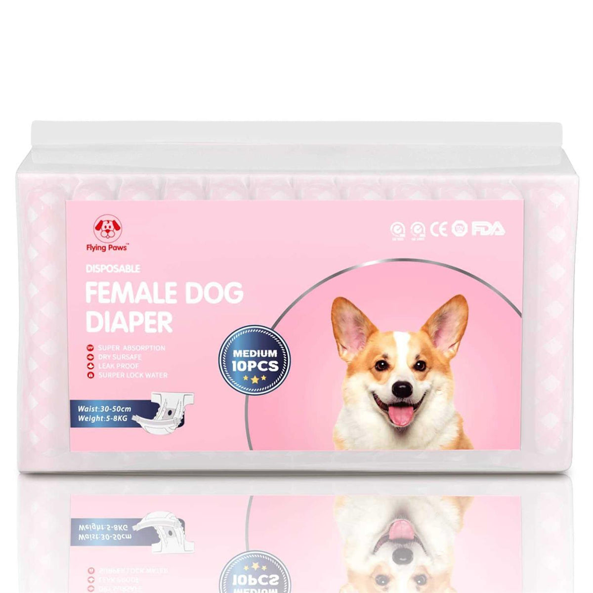 Disposable Female Dog Diapers with Adjustable Elastic Waistline R301