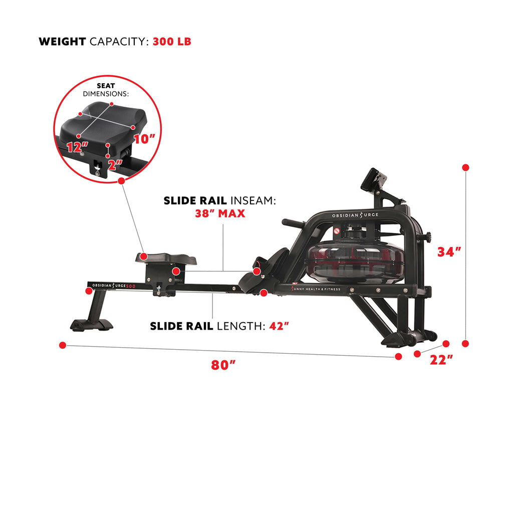 Water Rowing Machine with LCD Monitor W74854