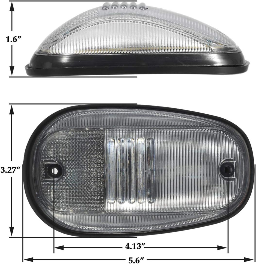 5PCS Clear/Amber 45LED Cab Marker Roof Light V49755
