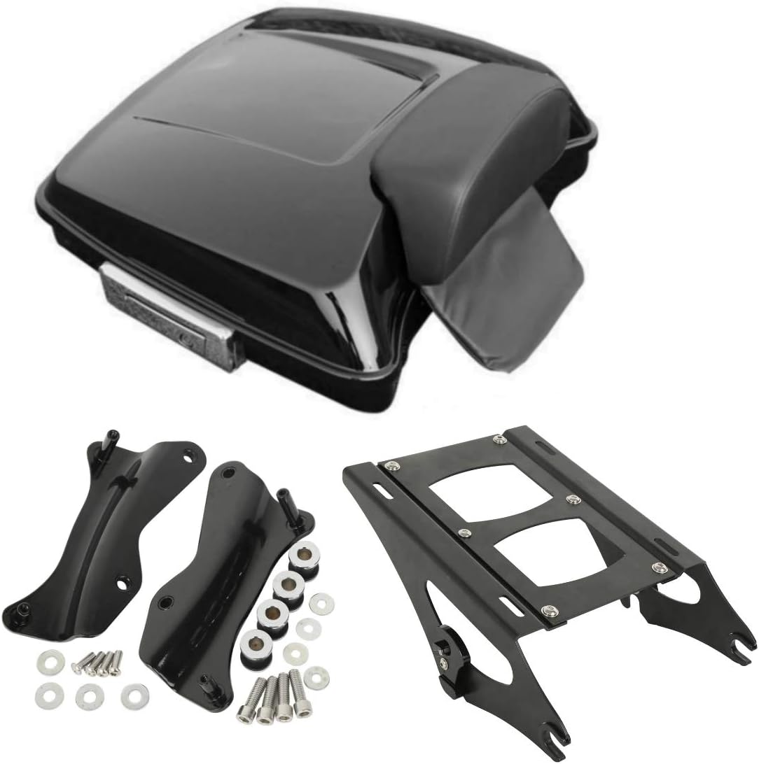 5.5" Tour Pack Trunk with 2-UP Mounting Rack and Backrest D7921