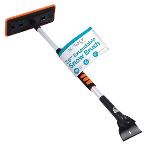55" Extendable Snow Brush with 14" Foam Head & Detachable Scraper P425