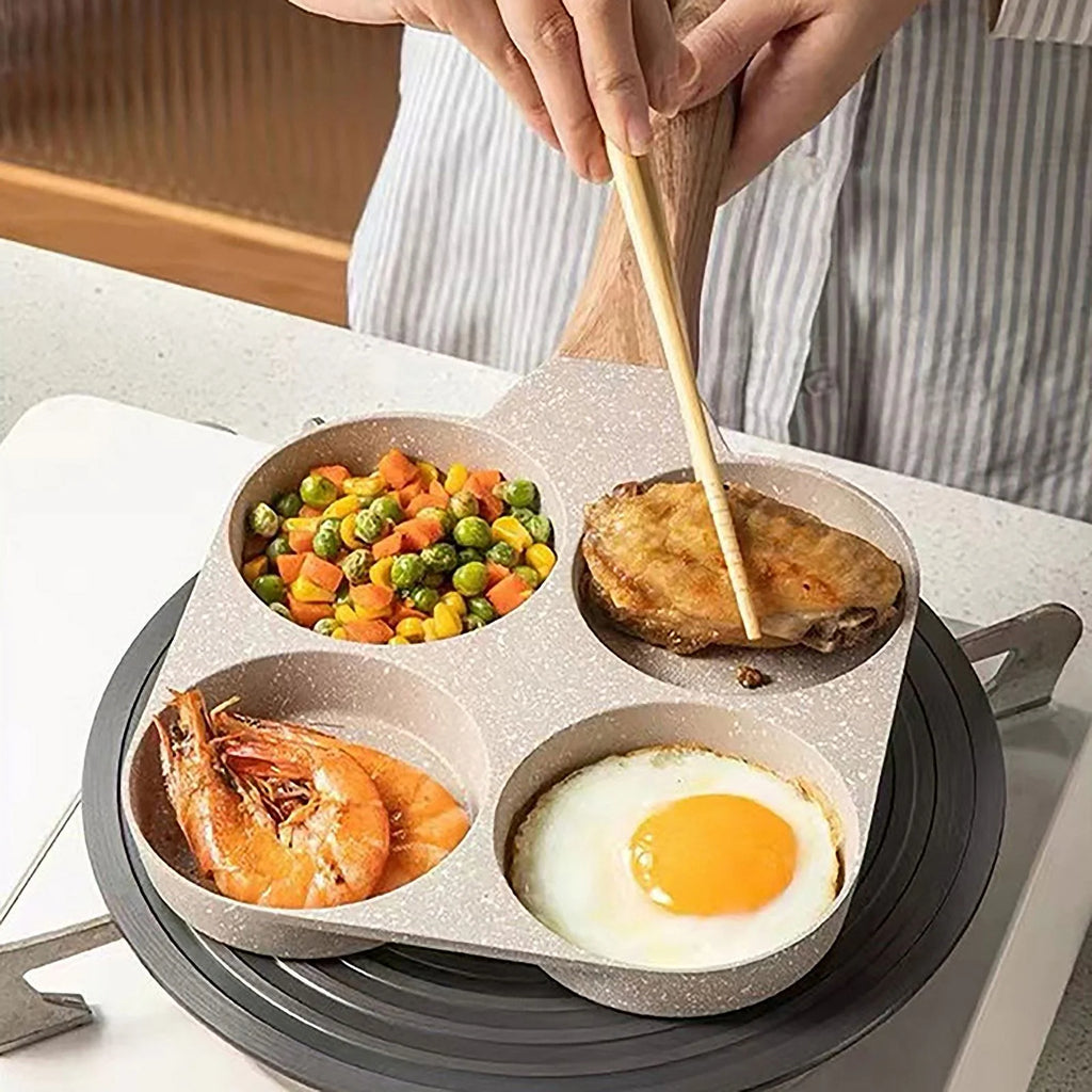 4 Holes Nonstick Egg Pancake Pan Skillet O2504