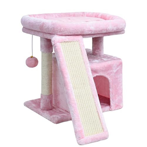Light Grey Cat Tree with Scratching Post and Perch L1635
