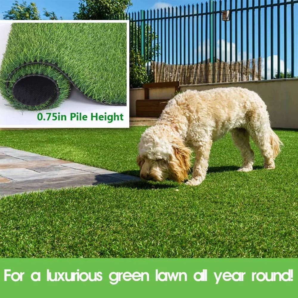 Artificial Grass 12x15 0.8in Pile Height Artificial Turf P10287