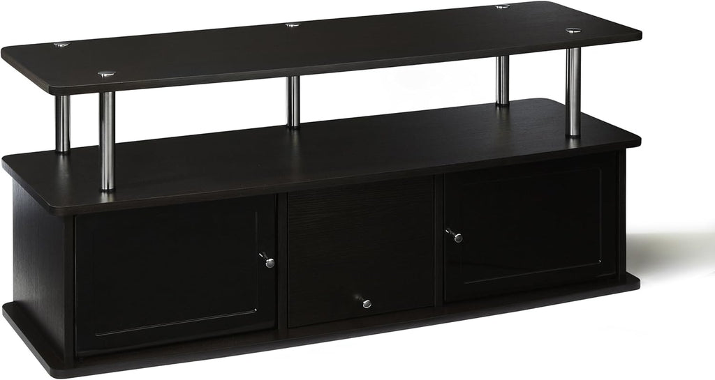 Dark Espresso TV Stand with 3 Cabinets N312