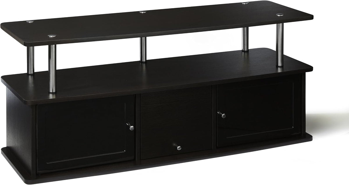 Dark Espresso TV Stand with 3 Cabinets N312