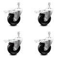 4 inch Phenolic Swivel Caster Set with Total Lock Brake A720921