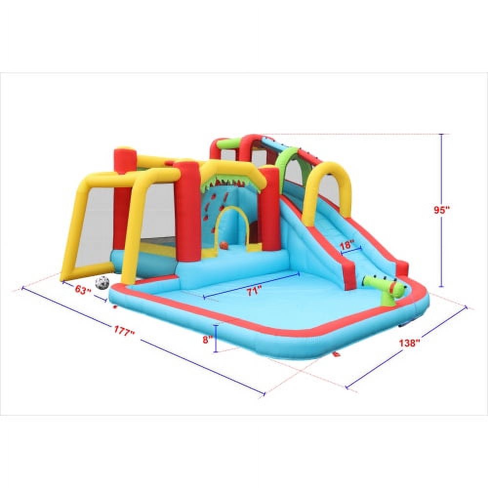 7 in 1 Inflatable Water Park Bouncer with Splash Pool I488