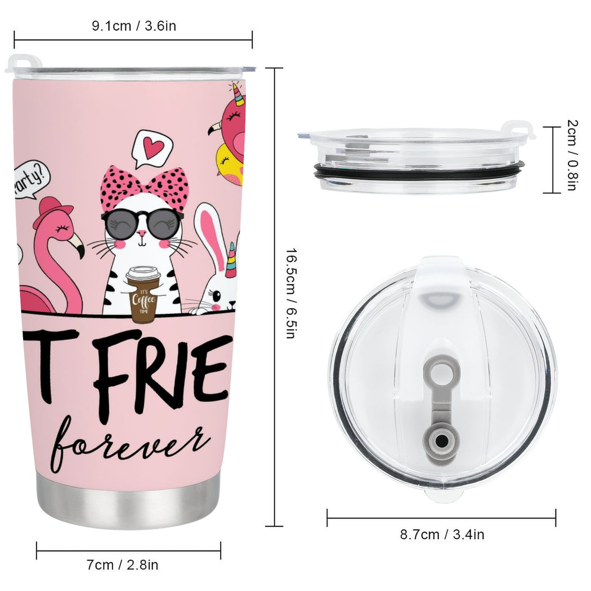 304 Stainless Steel Insulated Travel Mug with Lid Y409