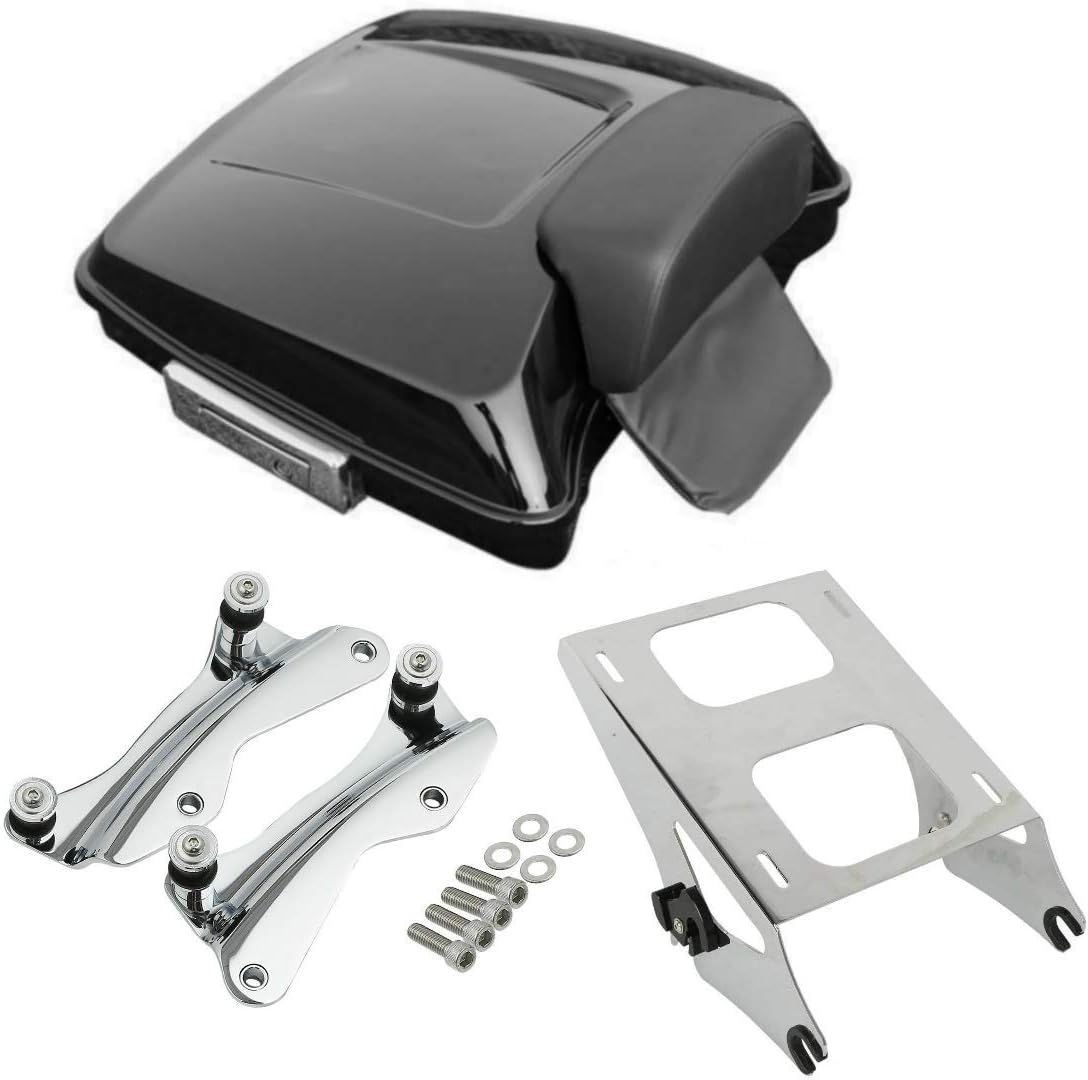 5.5" Tour Pack Trunk with 2-UP Mounting Rack and Backrest D7921
