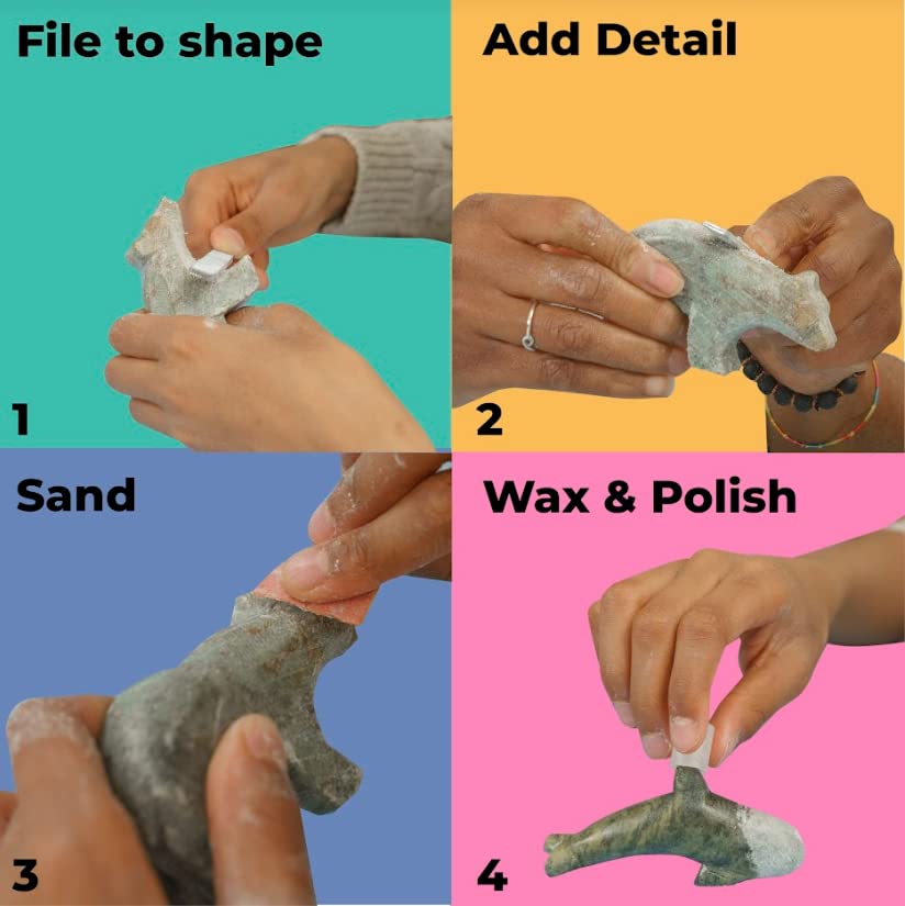 DIY Arts & Crafts Carving Kit Soapstone J183243