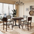 Rustic Wood 5 Piece Dining Table Set Q831