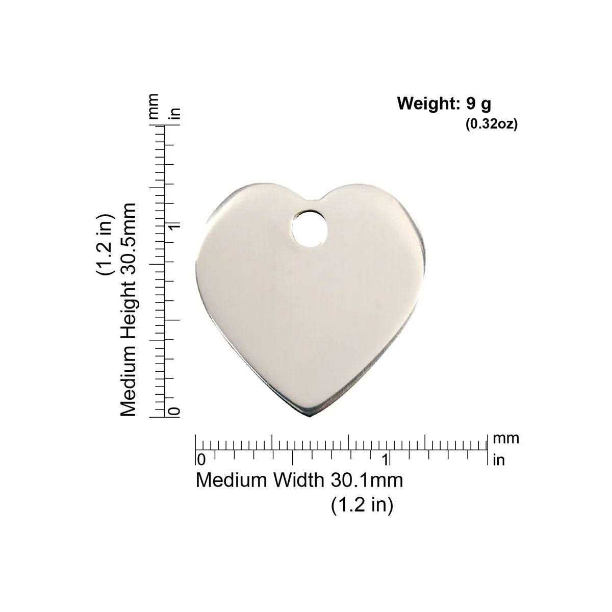 Heart Pet ID Dog Tags C427