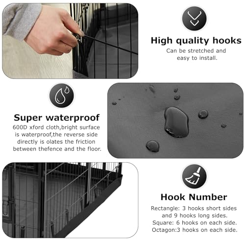 32" H 8 Panels Dog Playpen with Storage Bag E623