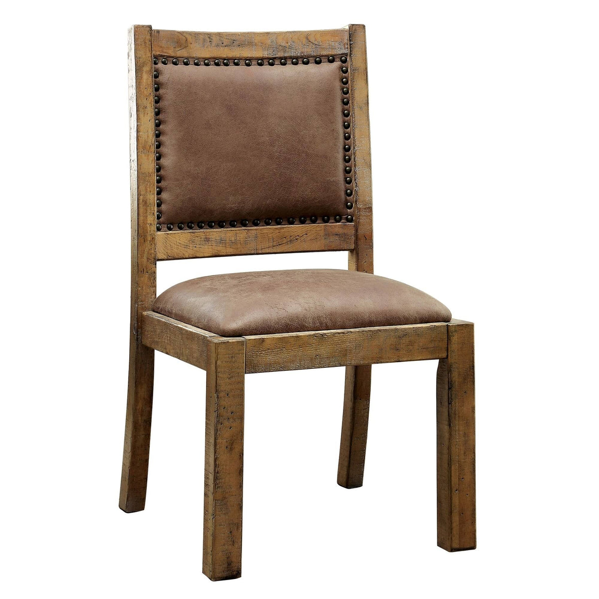 Rustic Pine Side Chair Set of 2 D273828