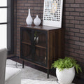 Industrial Buffet Storage Cabinet, 30 Inch, Dark Walnut K77510