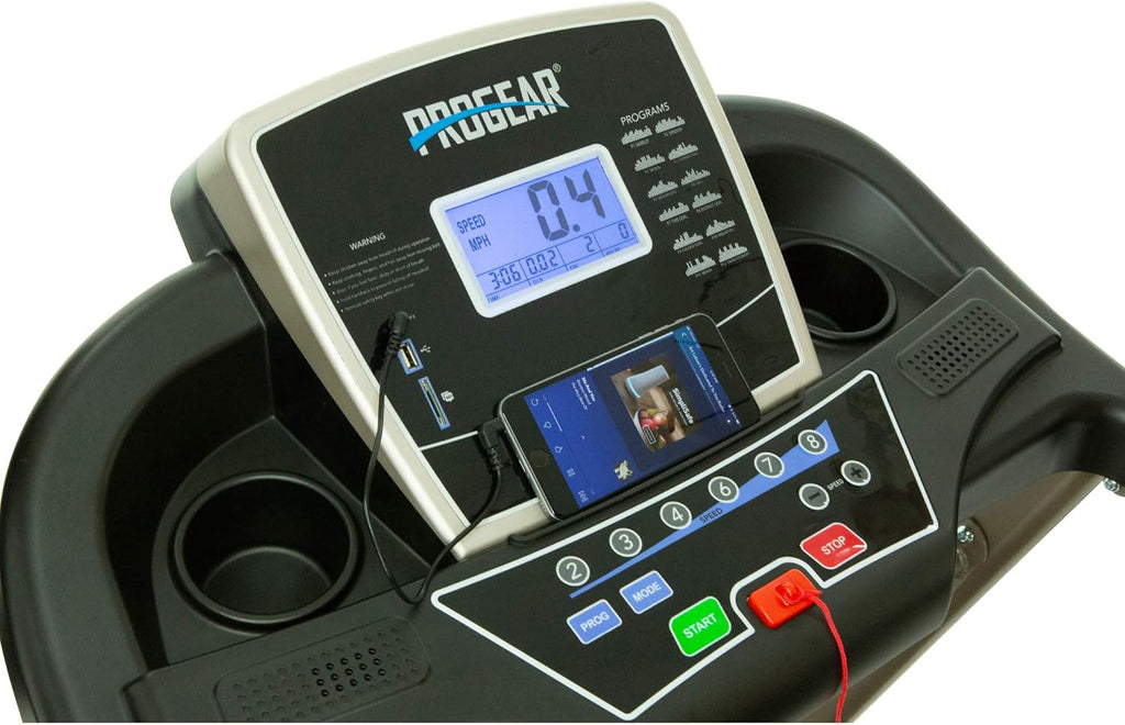 Black Electric Treadmill L2384