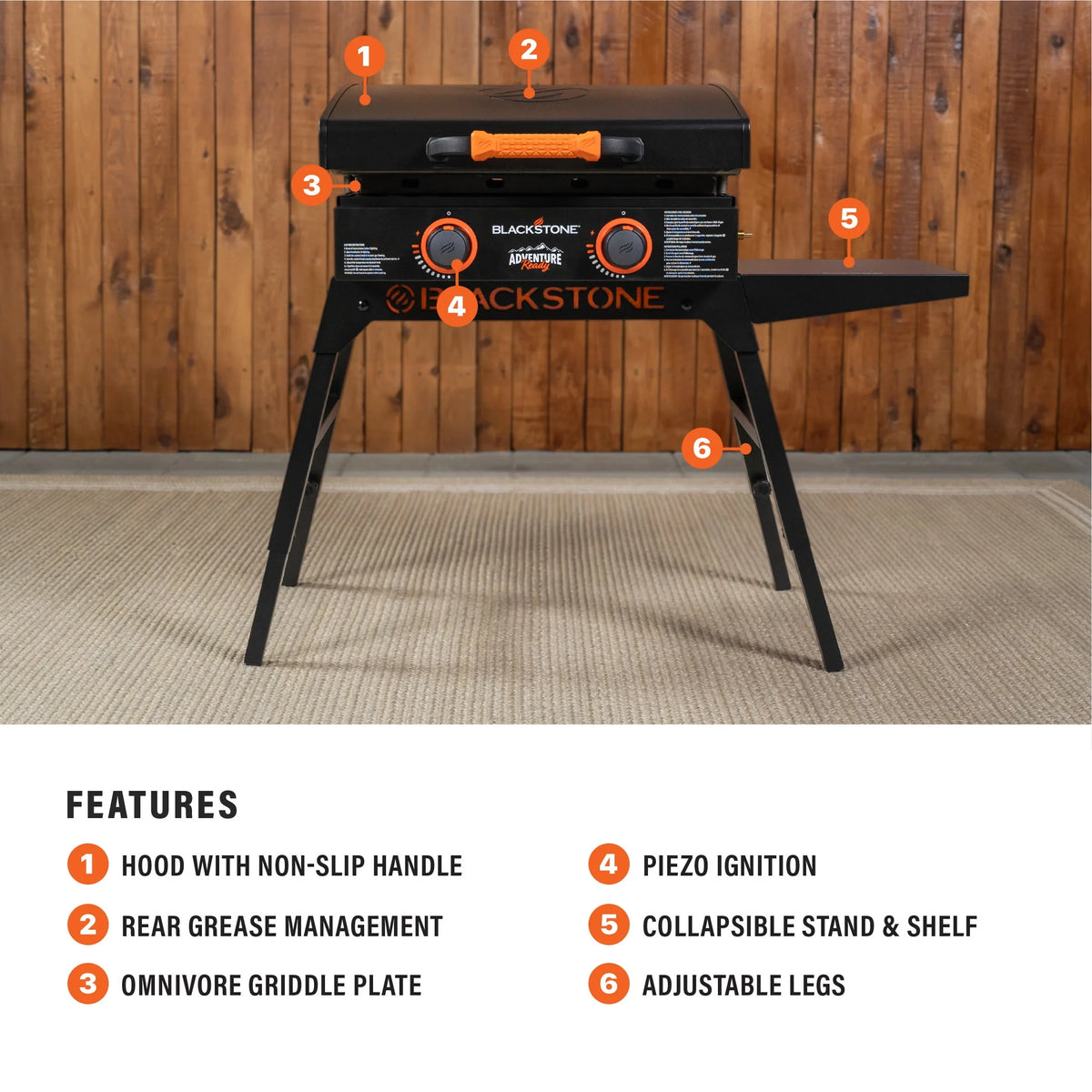 22 Propane Griddle with Stand and Adapter Hose U90444