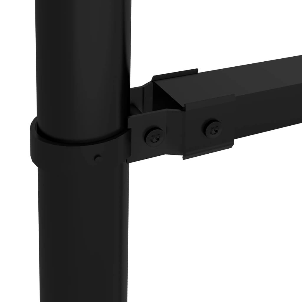 Black Steel Garden Fence with Spear Top 5.6& V762287