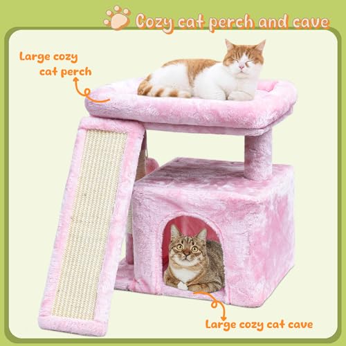 Light Grey Cat Tree with Scratching Post and Perch L1635