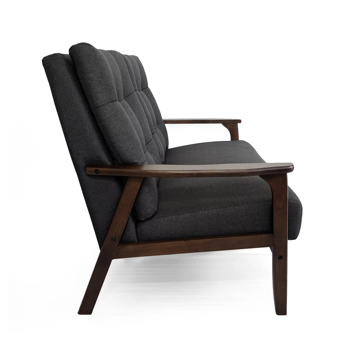 Charcoal Gray Fabric 2 Piece Sofa and Loveseat W991011
