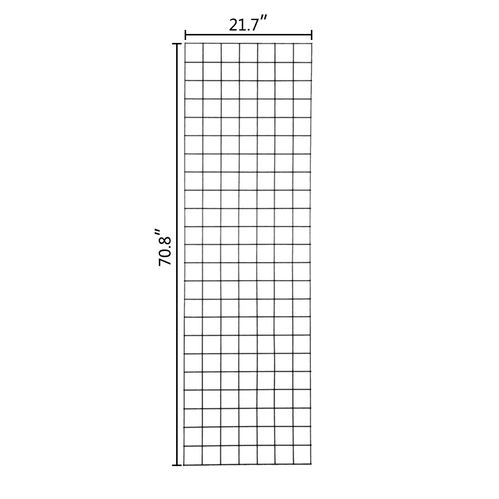 6' x 2' Wire Grid Panel Display Rack with Hooks, 3-Pack X690