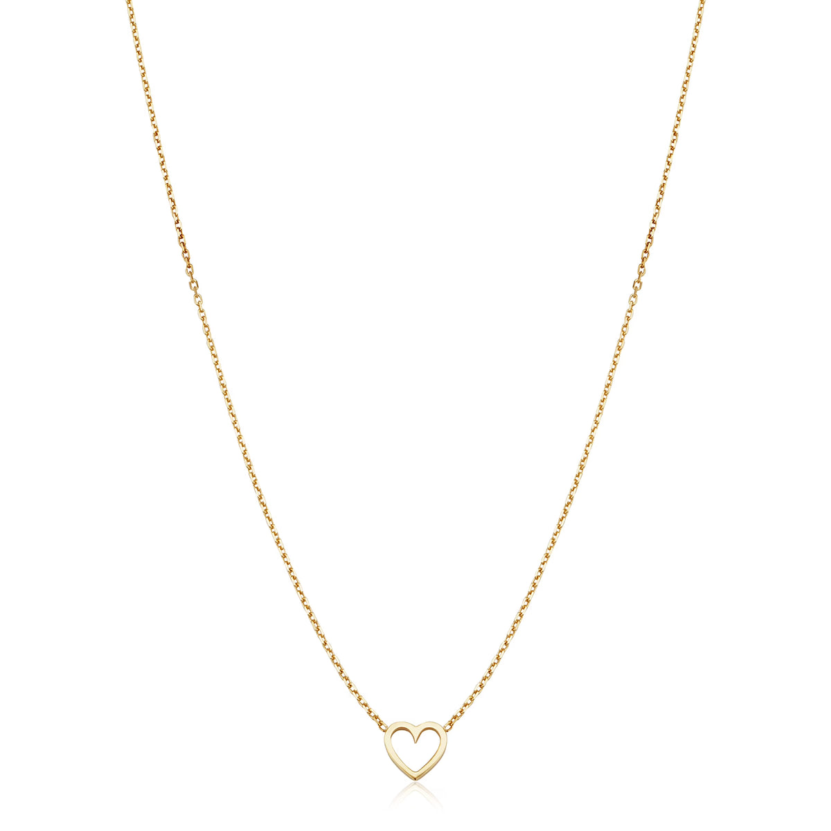 14k Yellow Gold Petite Heart Necklace Z5933