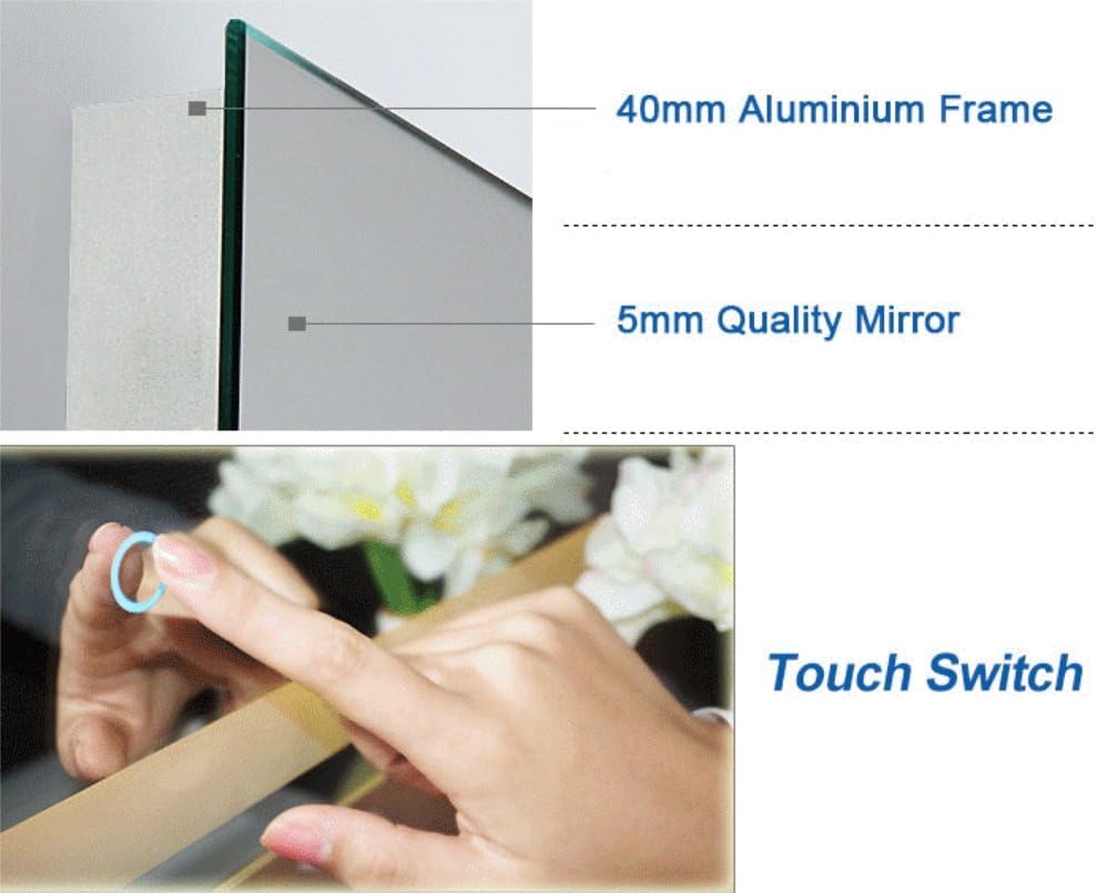 28 x 36 in Vertical Dimmable LED Bathroom Mirror with Anti-Fog Function L924270