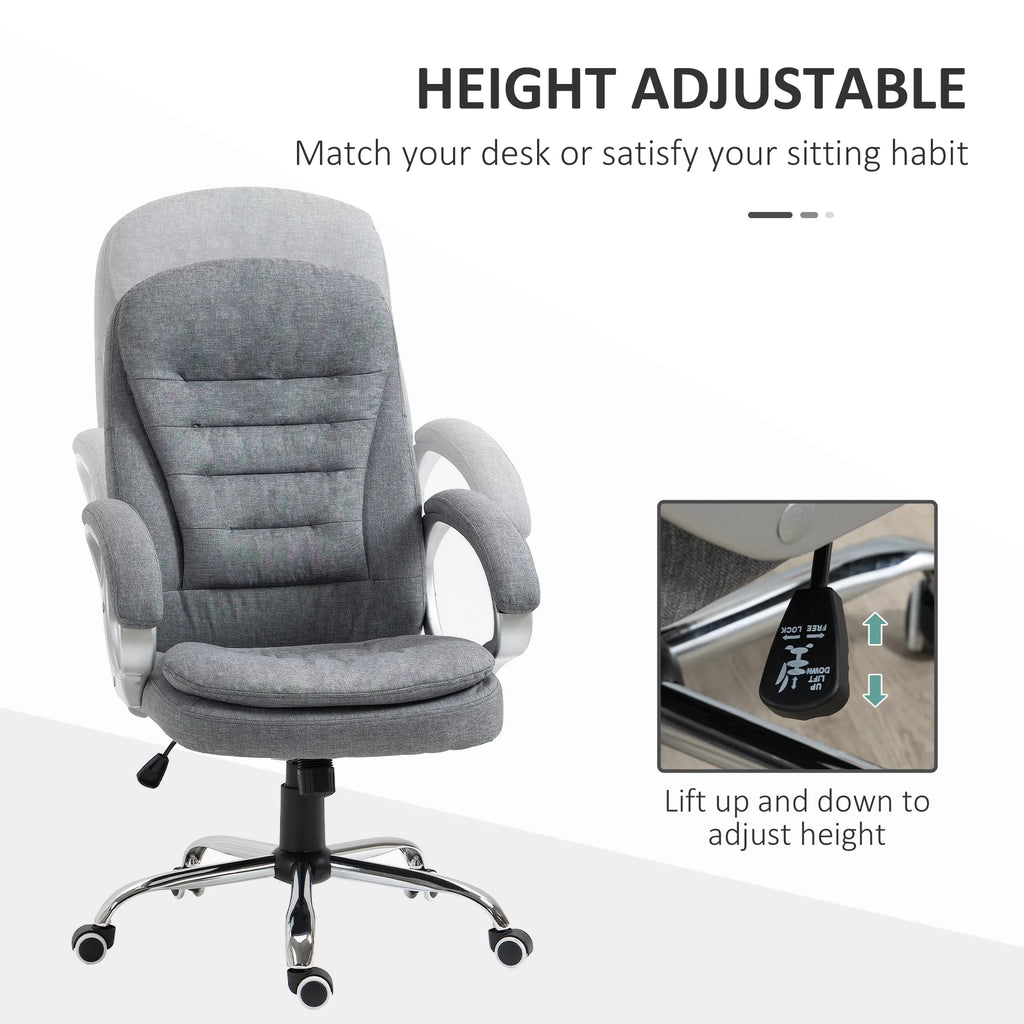 Grey Executive Chair with Adjustable Height V7604