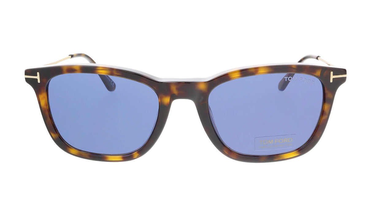 Dark Havana Rose Gold Blue 53 mm Sunglasses K515
