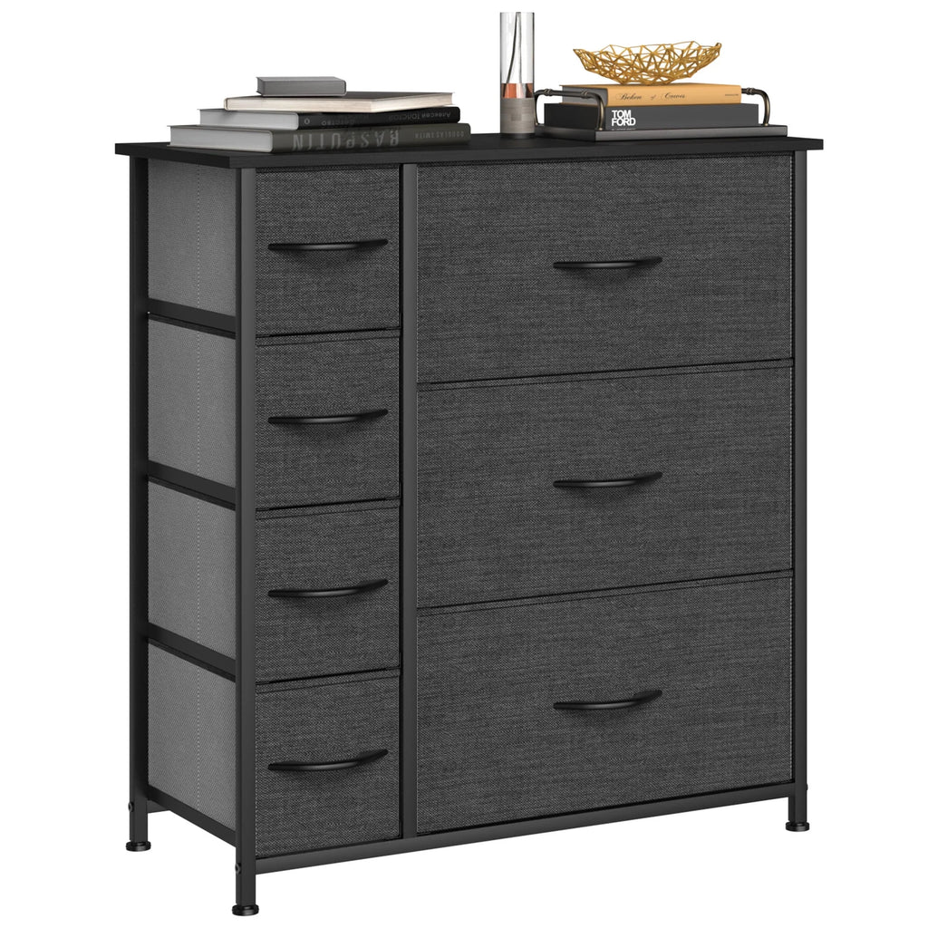 Grey 7 Drawer Storage Dresser D306